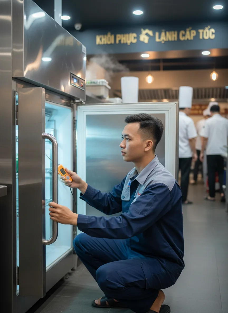 Sửa tủ đông & tủ mát công nghiệp Đà Nẵng — Khôi phục lạnh cấp tốc